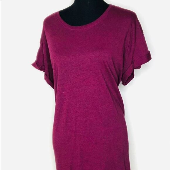 DIVIDED🍭Burgundy Red Short-sleeve T Shirt Top Jersey SZ (L) - Picture 1 of 11